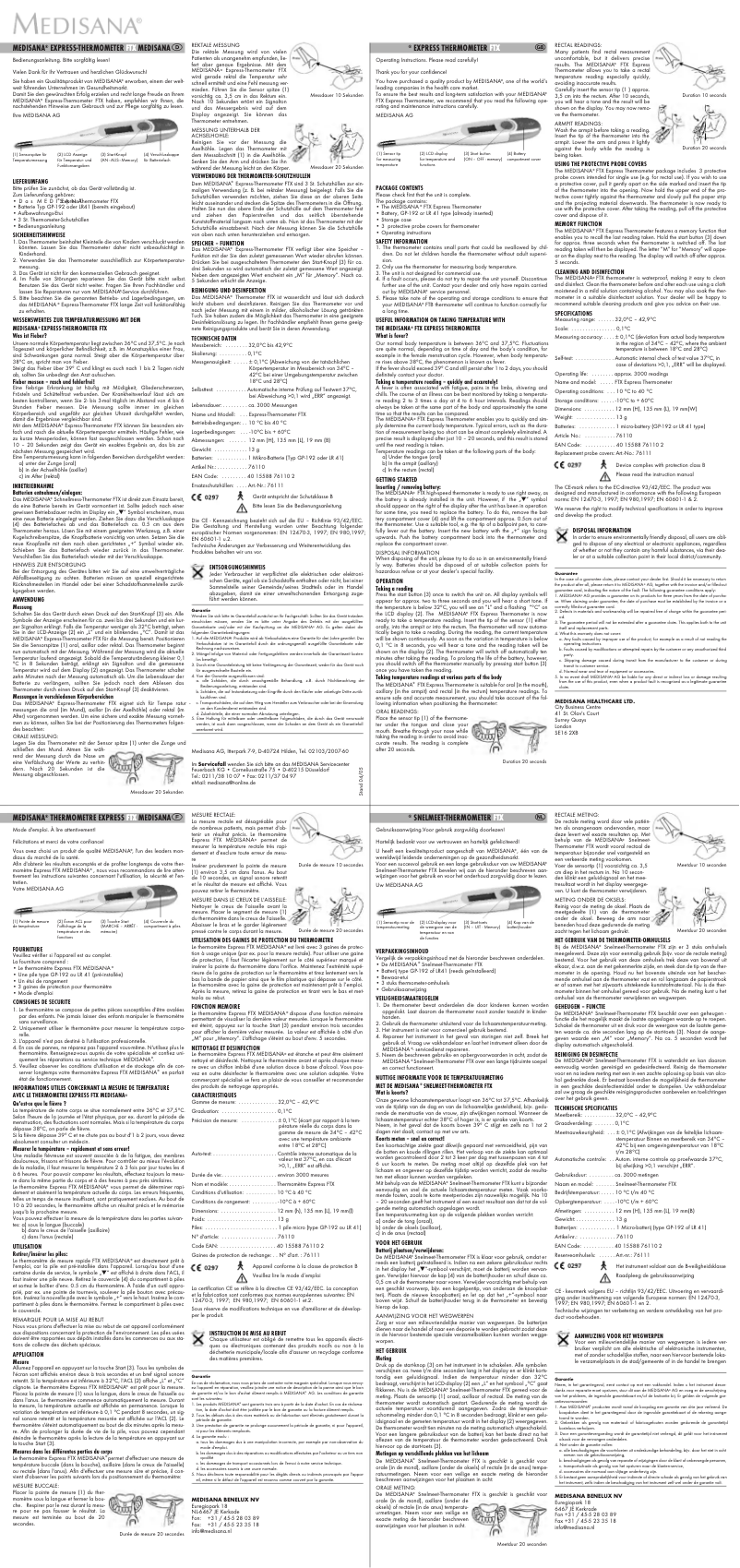 Página nº 1 - Manual de usuario Medisana FTX