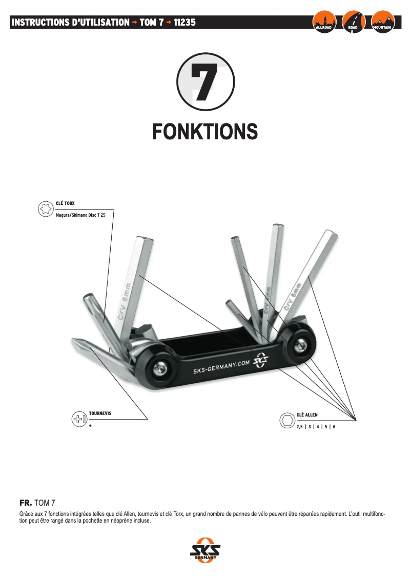 Imagen de la primera página del manual del dispositivo TOM 7