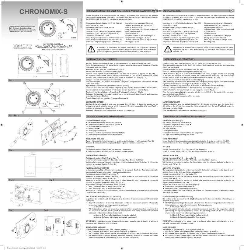 Imagen de la primera página del manual del dispositivo Chronomix-S 578180
