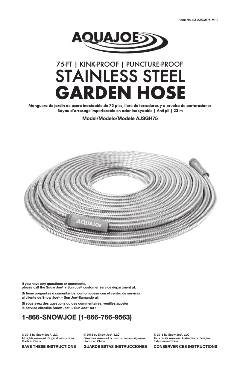 Imagen de la primera página del manual del dispositivo AJSGH75