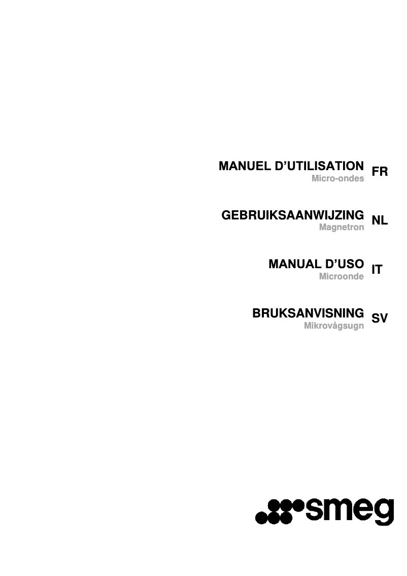 Página 1 del manual Manual de usuario Smeg FMI120B3