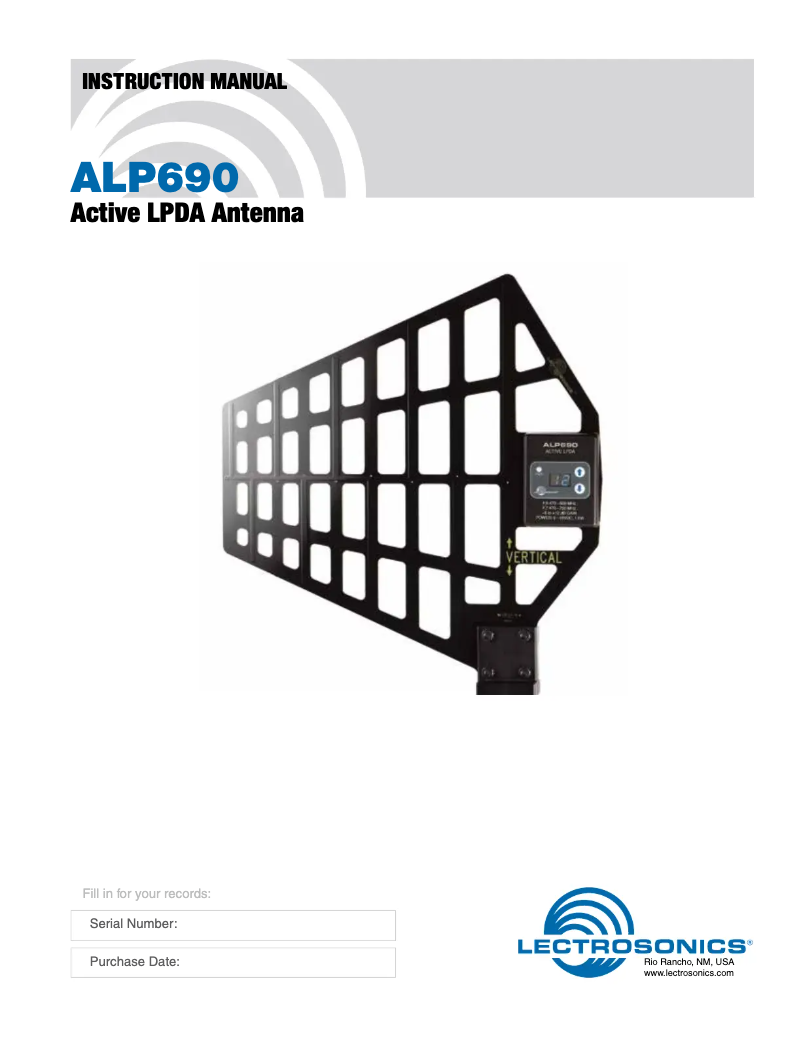 Imagen de la primera página del manual del dispositivo ALP690