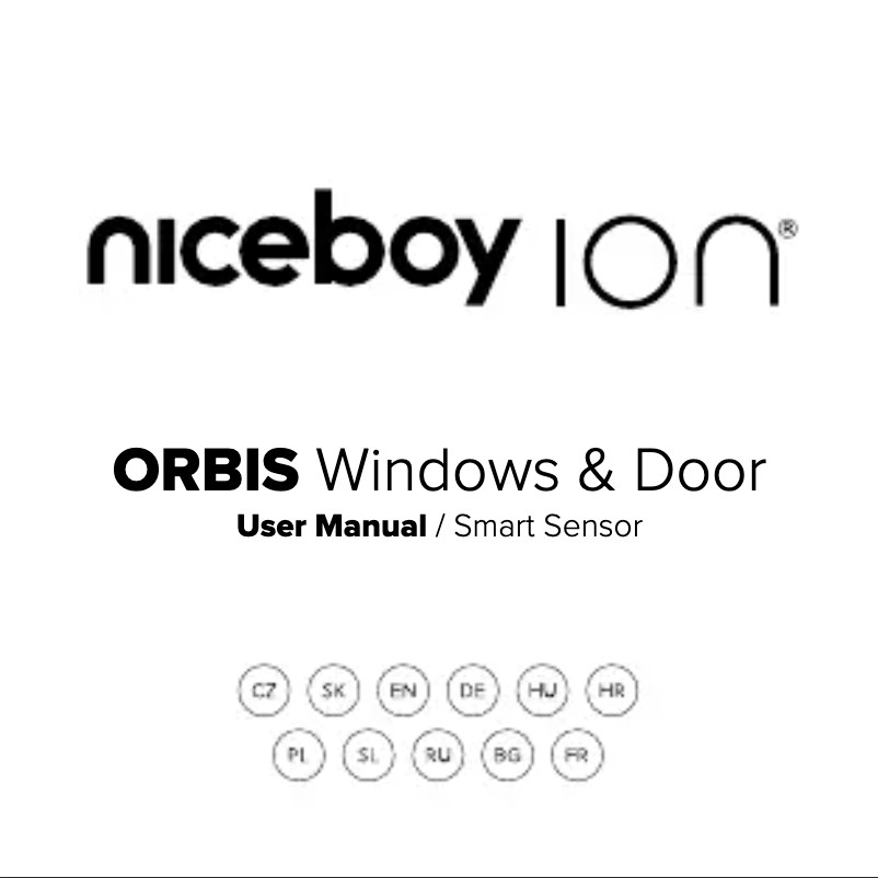 Imagen de la primera página del manual del dispositivo ION ORBIS Windows & Door Sensor