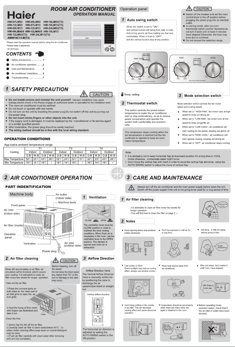 Imagen de la primera página del manual del dispositivo HW-07LMB13
