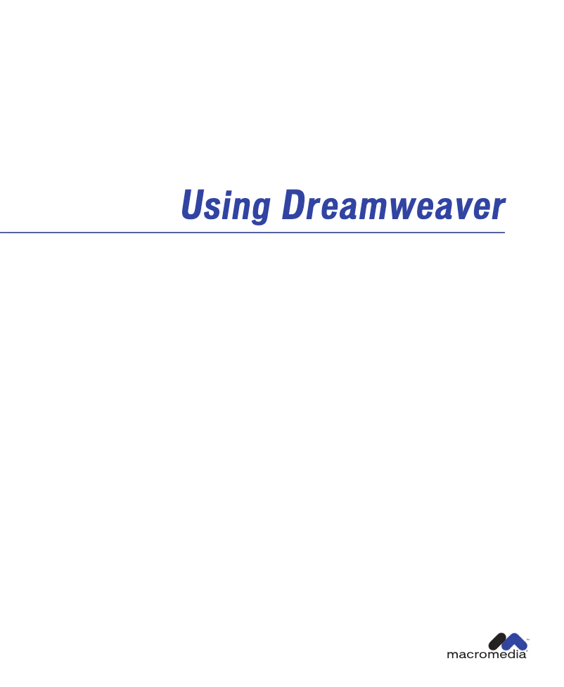Imagen de la primera página del manual del dispositivo Dreamweaver
