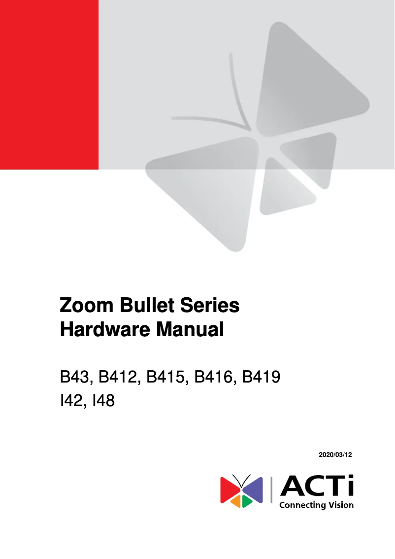 Página 1 del manual Manual de usuario ACTi B415