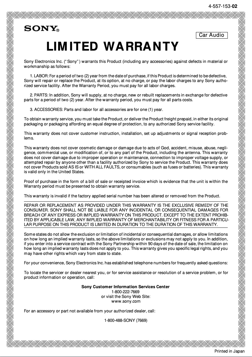 Imagen de la primera página del manual del dispositivo XR-U880FP