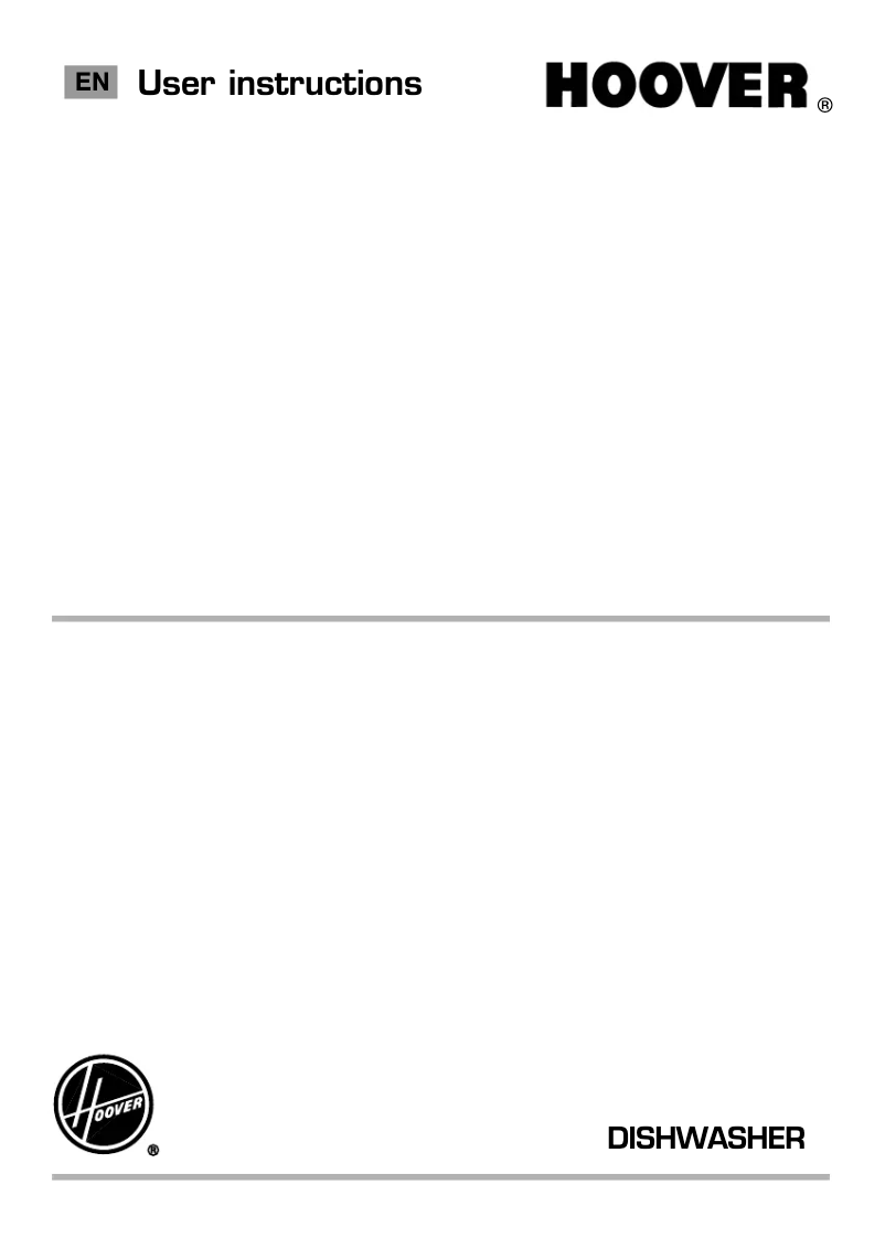 Página 1 del manual Manual de usuario Hoover HDP 1DO39W-80