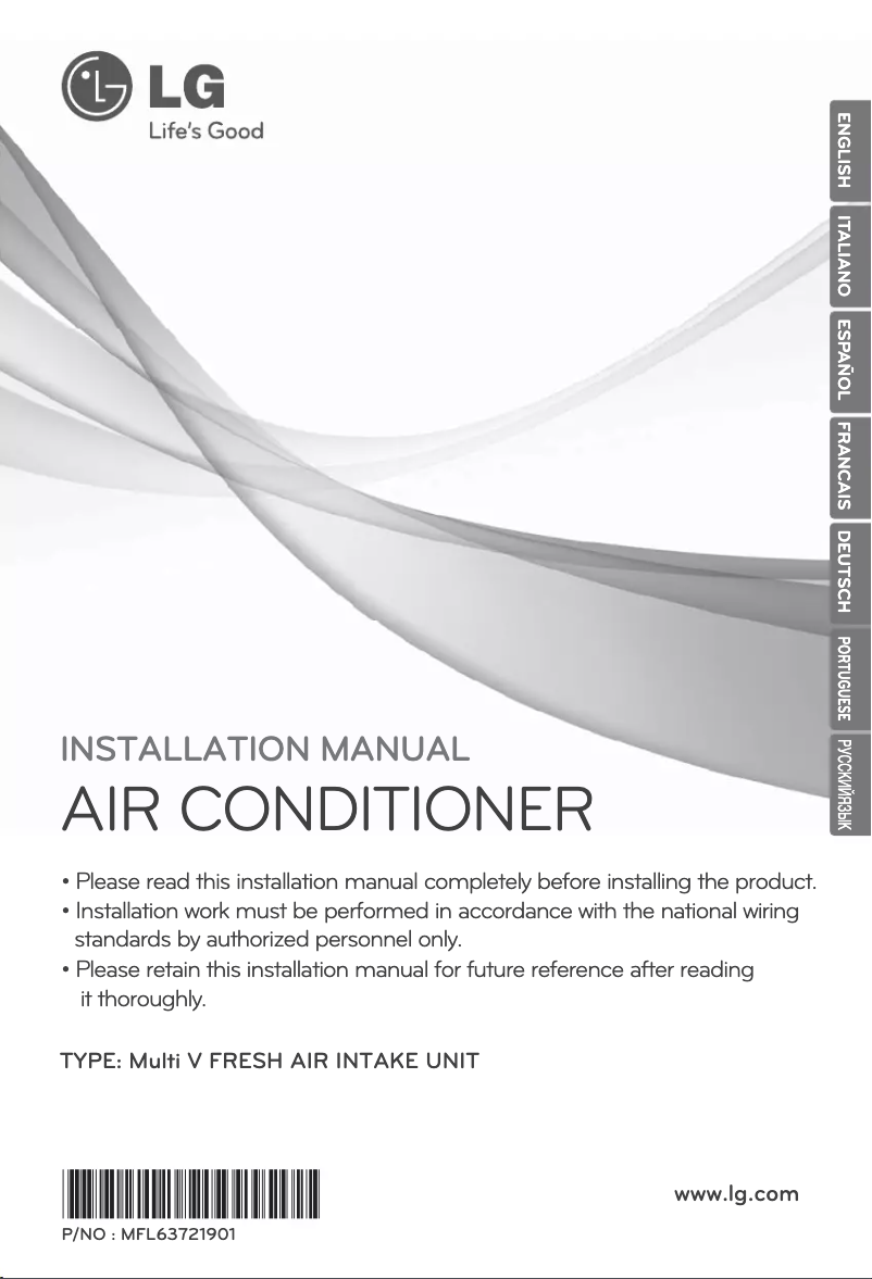 Página nº 1 - Guía de instalación LG ARNU96GB8Z2