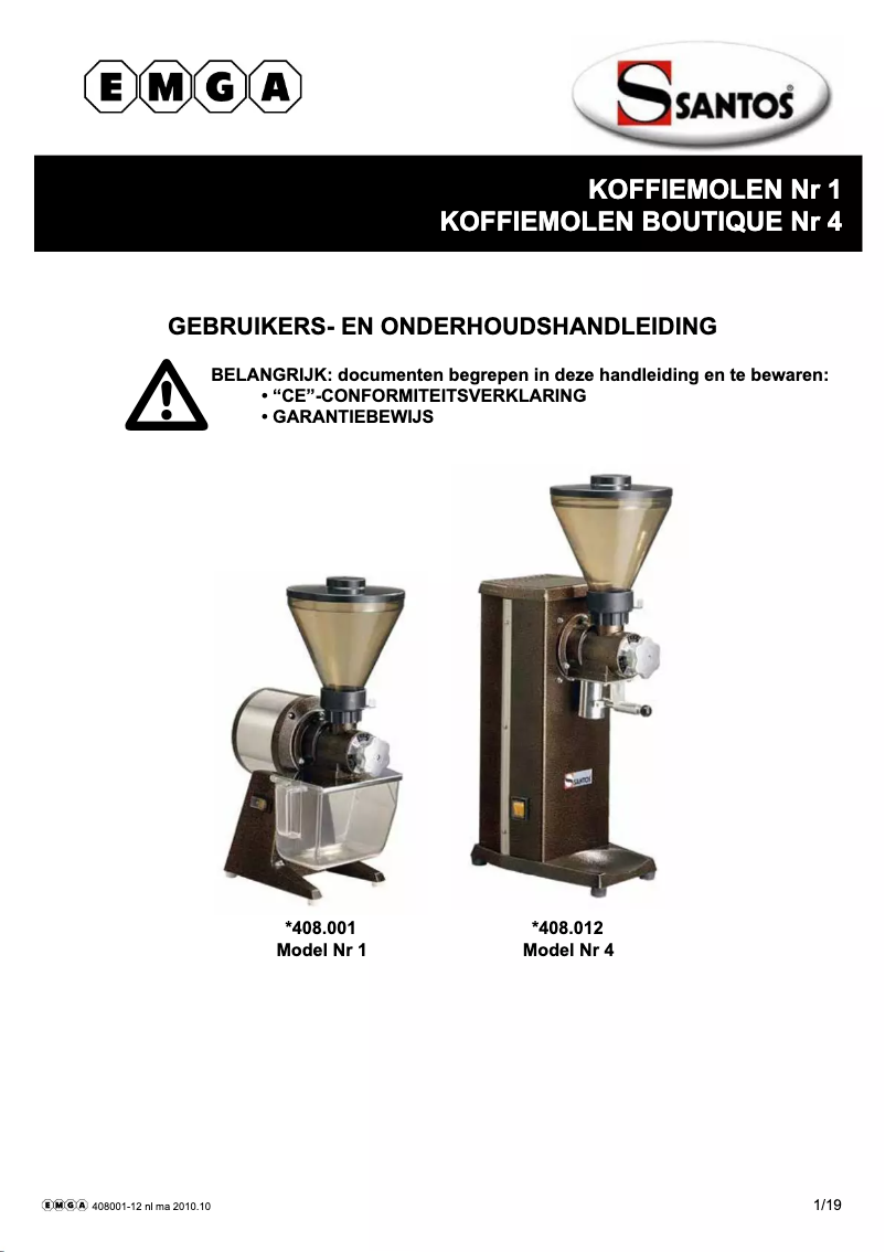 Página nº 1 - Manual de usuario Santos N° 1