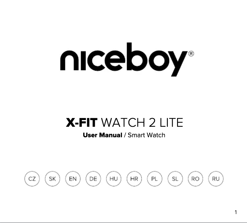 Imagen de la primera página del manual del dispositivo X-fit Watch 2 Lite