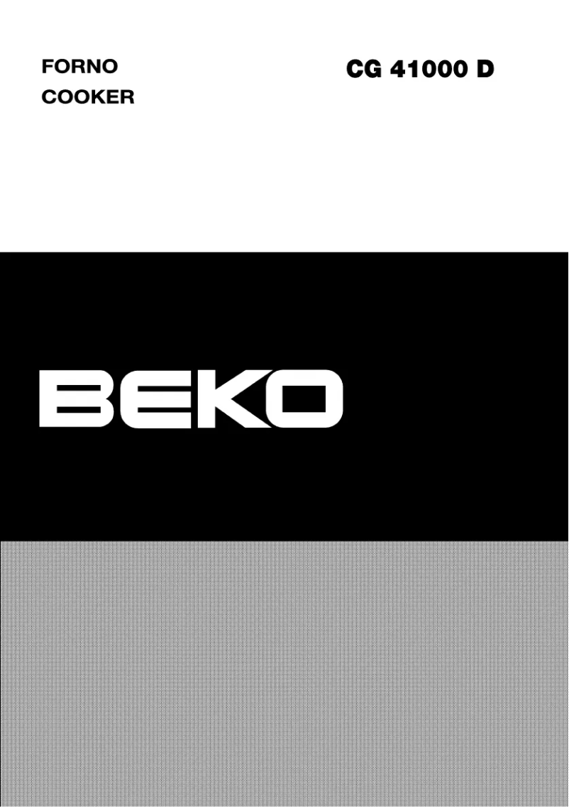 Página 1 del manual Manual de usuario Beko CG 41000 D