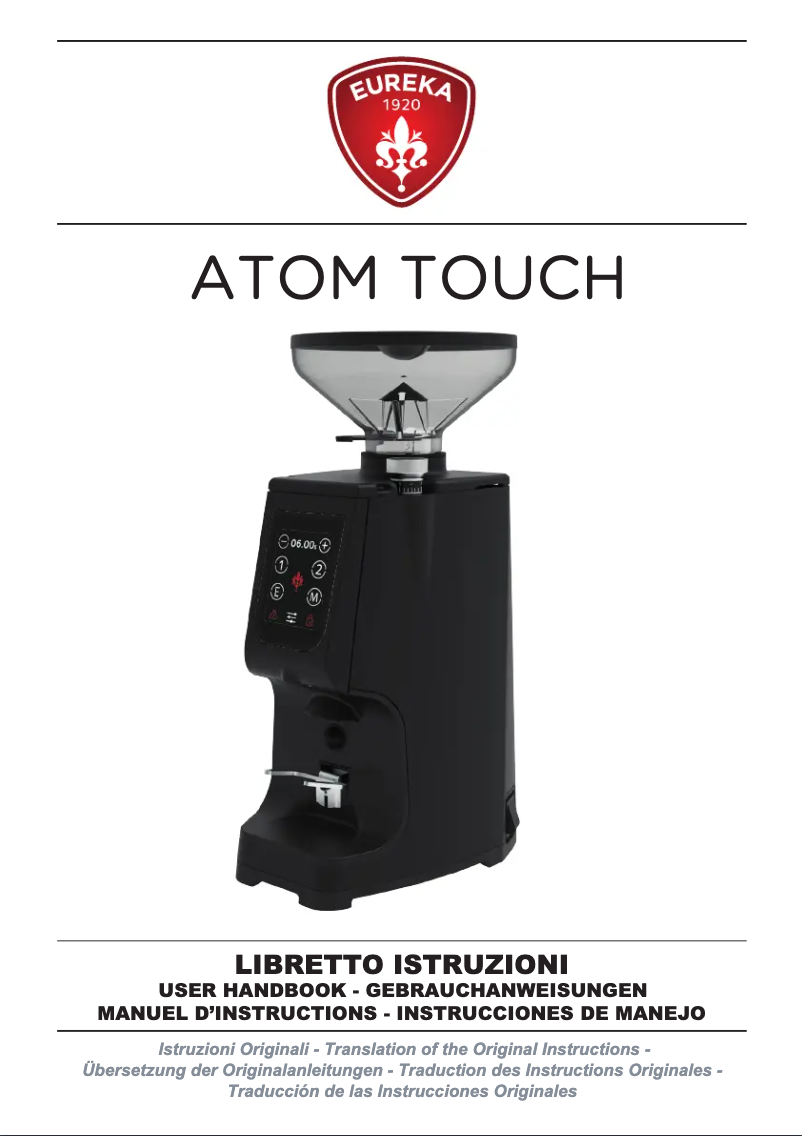 Imagen de la primera página del manual del dispositivo Atom Touch 65