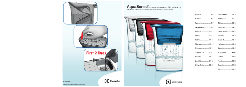 Página nº 1 - Manual de uso y mantenimiento Electrolux EWFSJ3