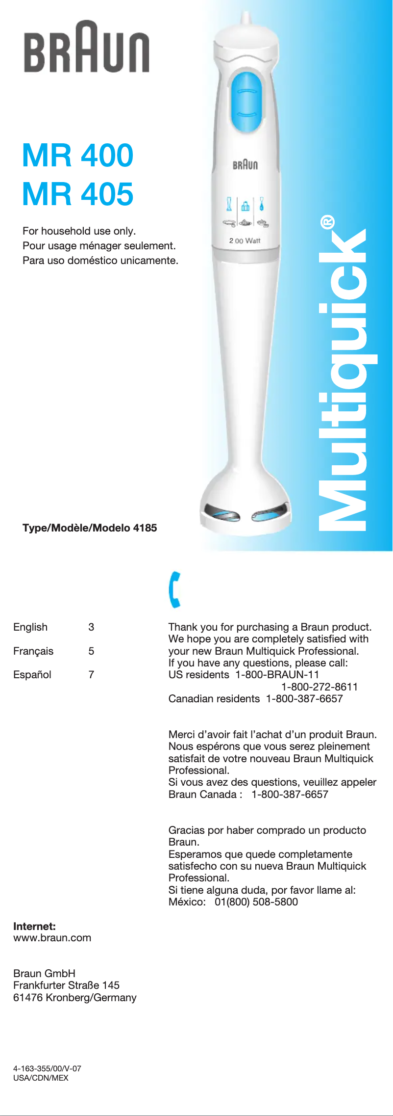 Imagen de la primera página del manual del dispositivo Multiquick MR 400