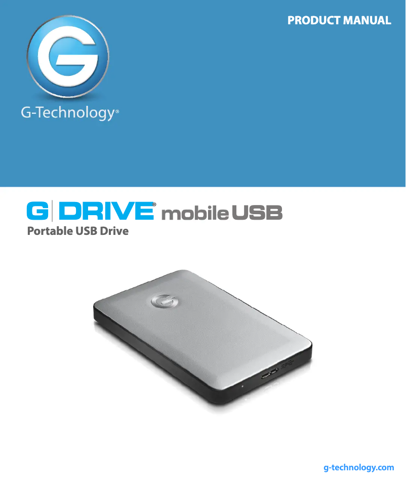 Página 1 del manual Manual de usuario G-Technology G-DRIVE mobile USB-C