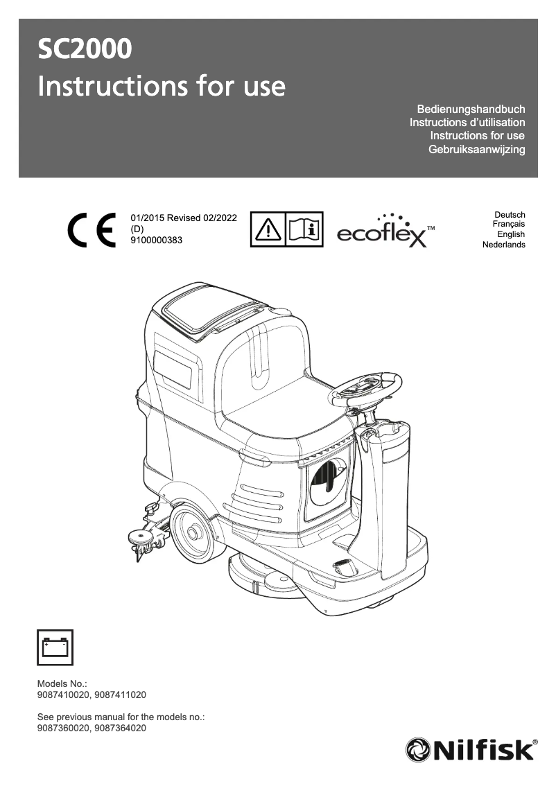 Página nº 1 - Manual de usuario Nilfisk SC2000