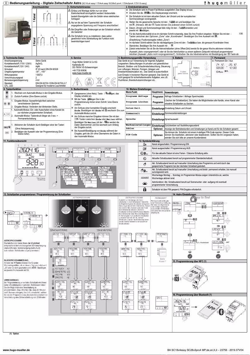 Imagen de la primera página del manual del dispositivo 172 423 pro4