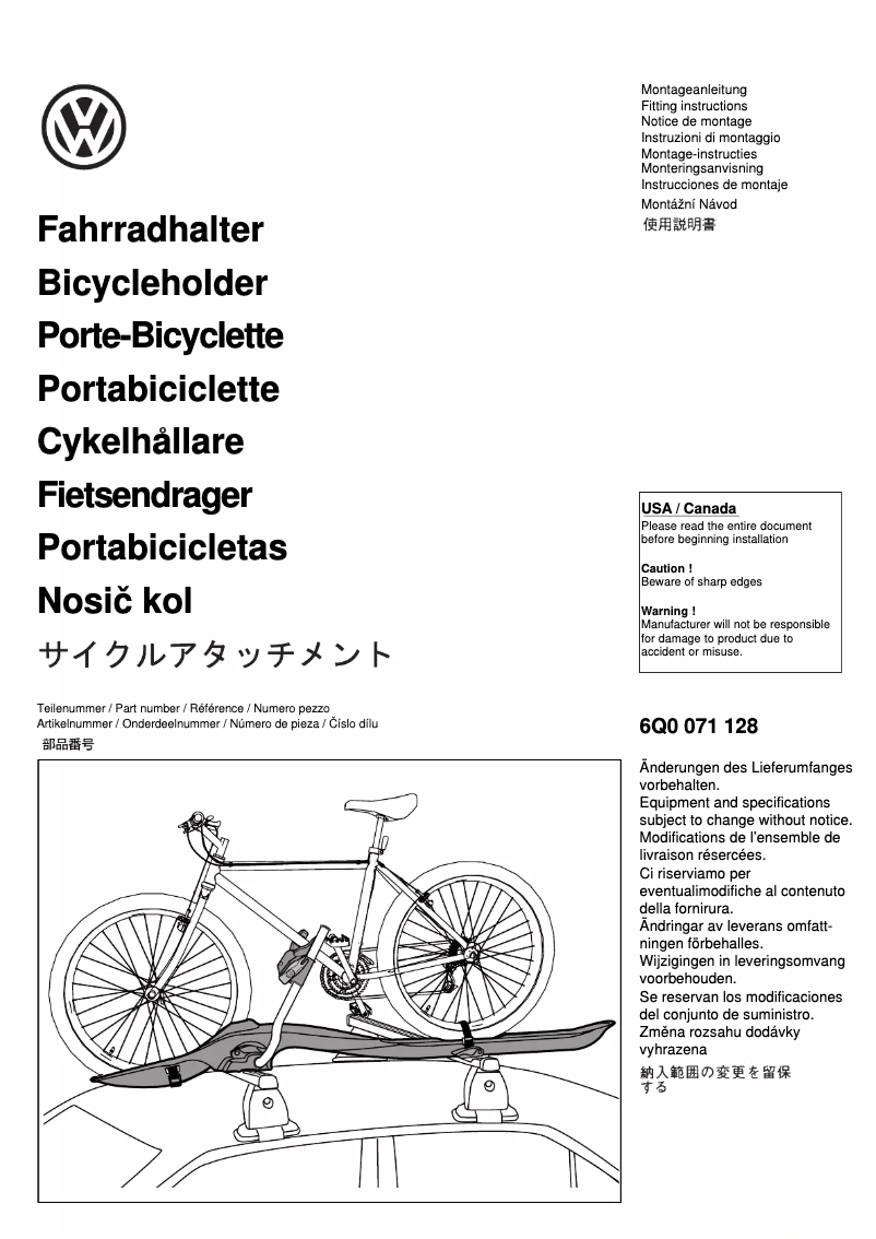 Página 1 del manual Manual de usuario Volkswagen 6Q.071.128