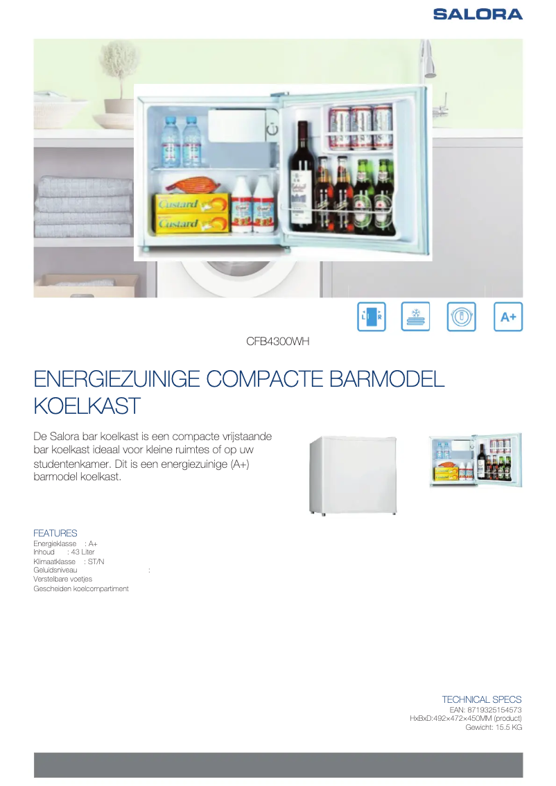 Página 1 del manual Manual de usuario Salora CFB4300WH