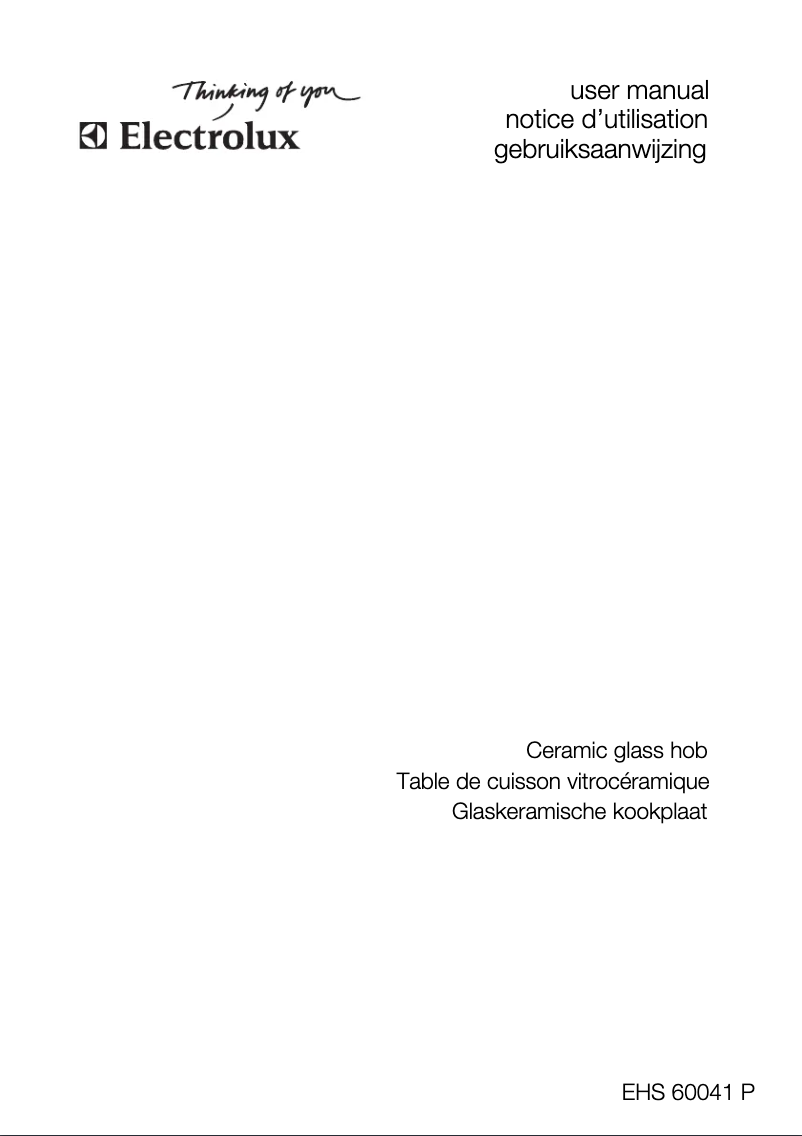 Página 1 del manual Manual de usuario Electrolux EHS60041P