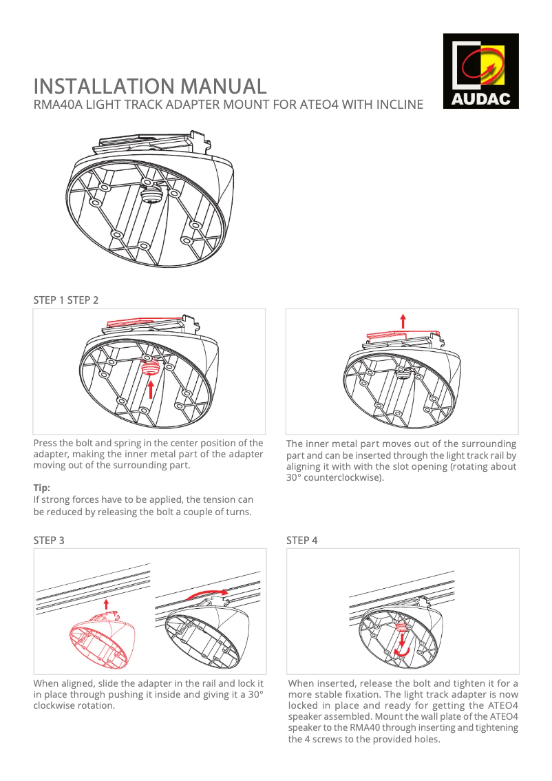 Imagen de la primera página del manual del dispositivo RMA40A
