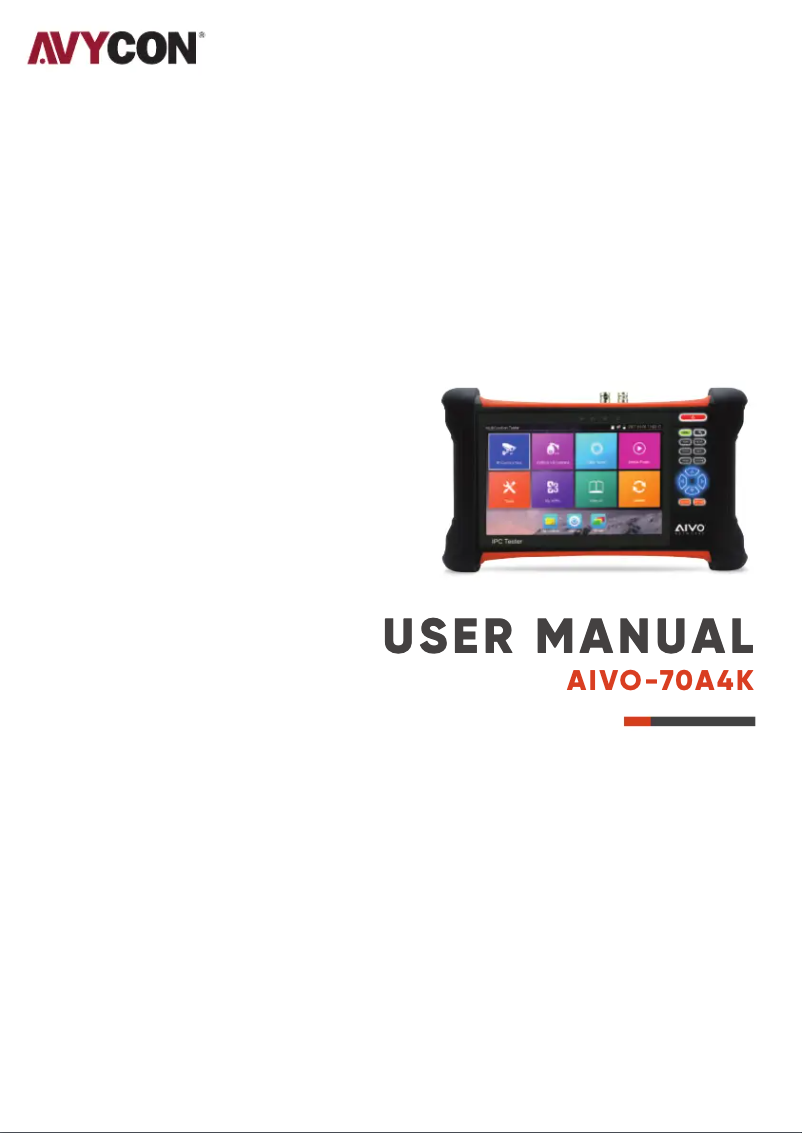 Imagen de la primera página del manual del dispositivo AIVO-70A4K