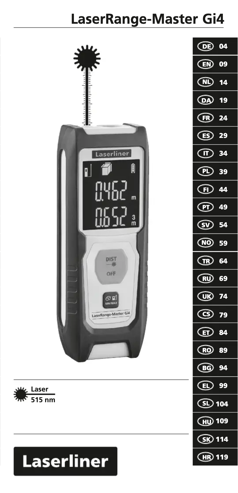 Página 1 del manual Manual de usuario Laserliner LaserRange-Master Gi4