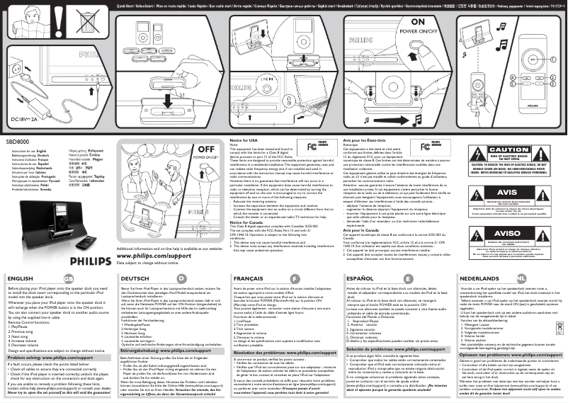Página 1 del manual Manual de usuario Philips SBD8000