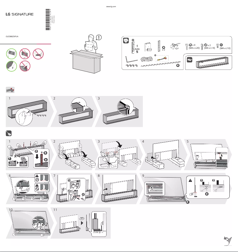 Imagen de la primera página del manual del dispositivo Signature ZX OLED88ZXPUA