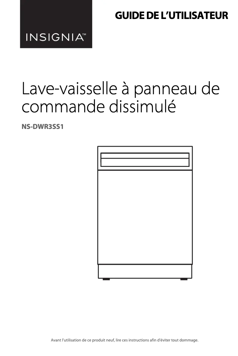 Imagen de la primera página del manual del dispositivo NS-DWR3SS1