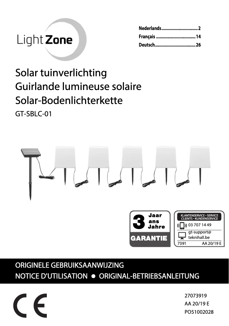 Imagen de la primera página del manual del dispositivo GT-SBLC-01