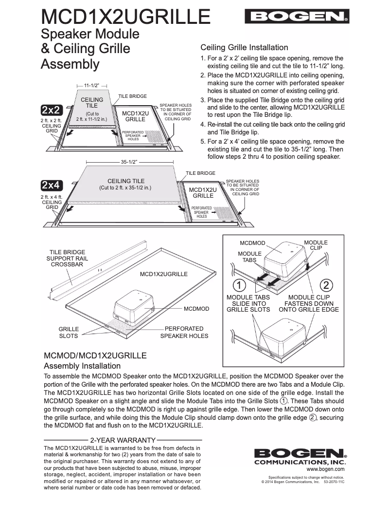 Página 1 del manual Manual de usuario Bogen MCD2X2U