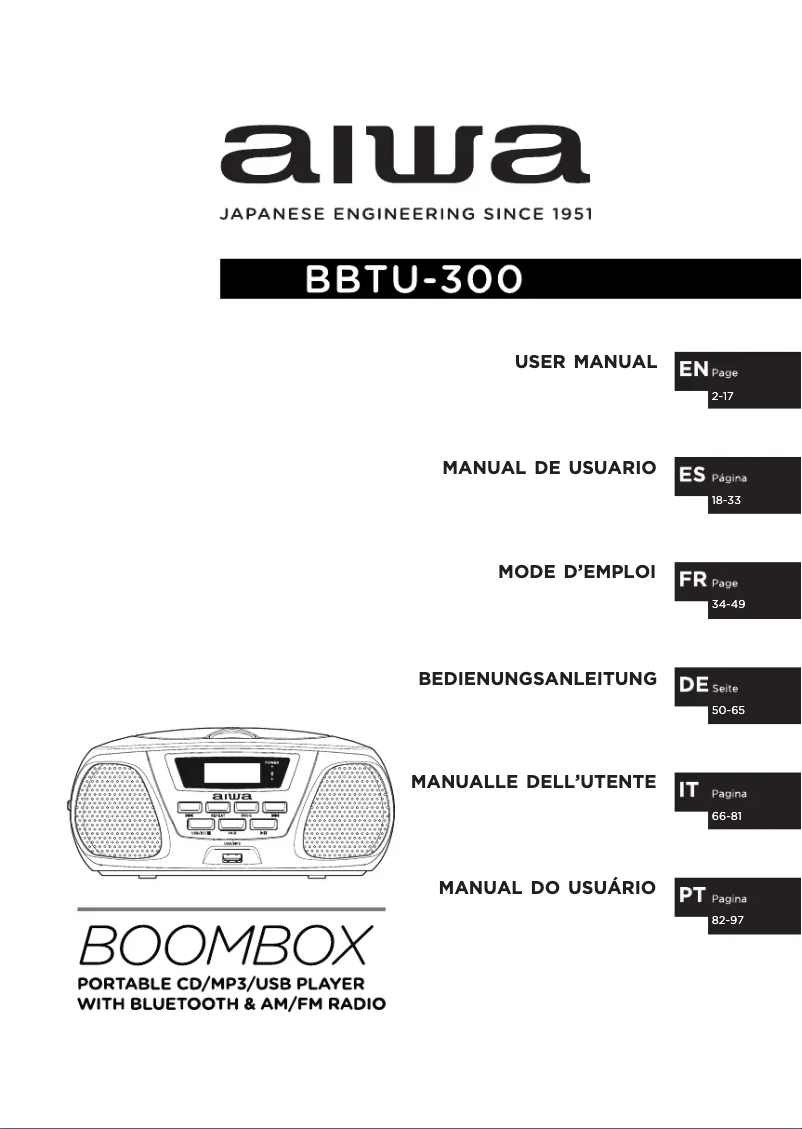 Página nº 1 - Manual de usuario Aiwa BBTU-300