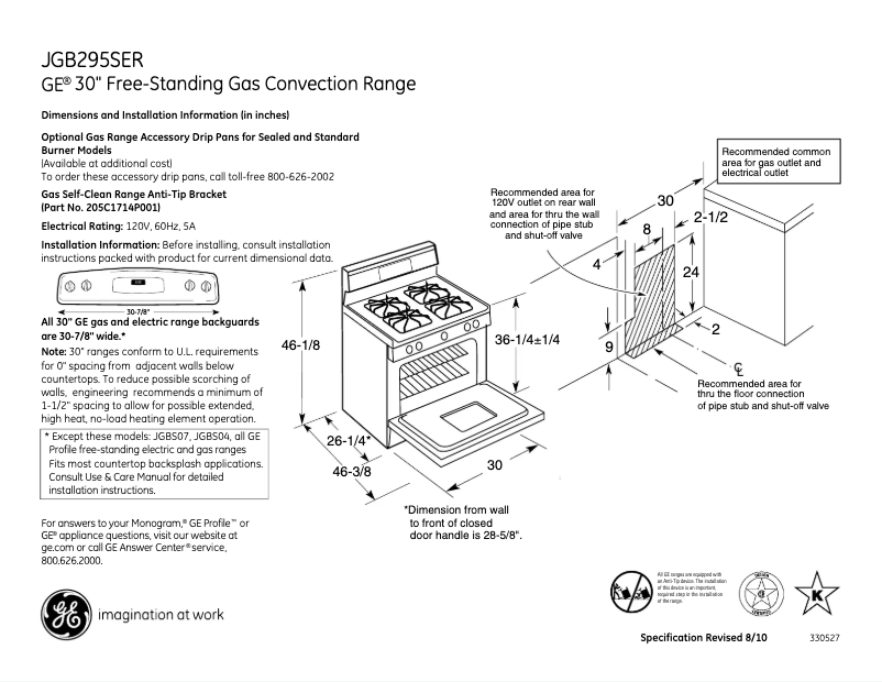 Imagen de la primera página del manual del dispositivo JGB295SERSS