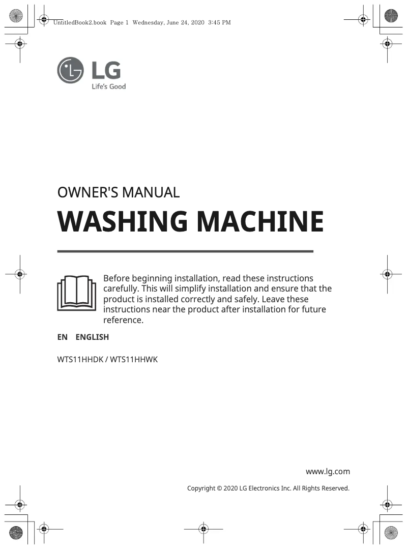 Imagen de la primera página del manual del dispositivo WTS11HHDK