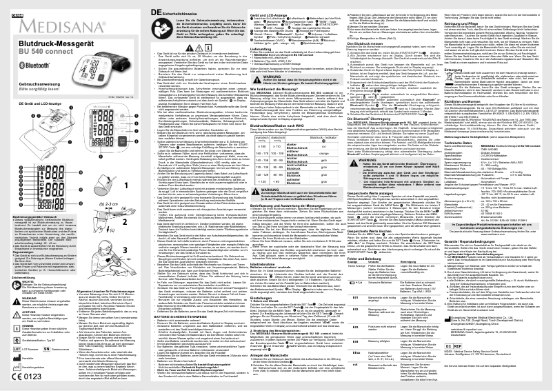 Página nº 1 - Manual de usuario Medisana BU 540 Connect