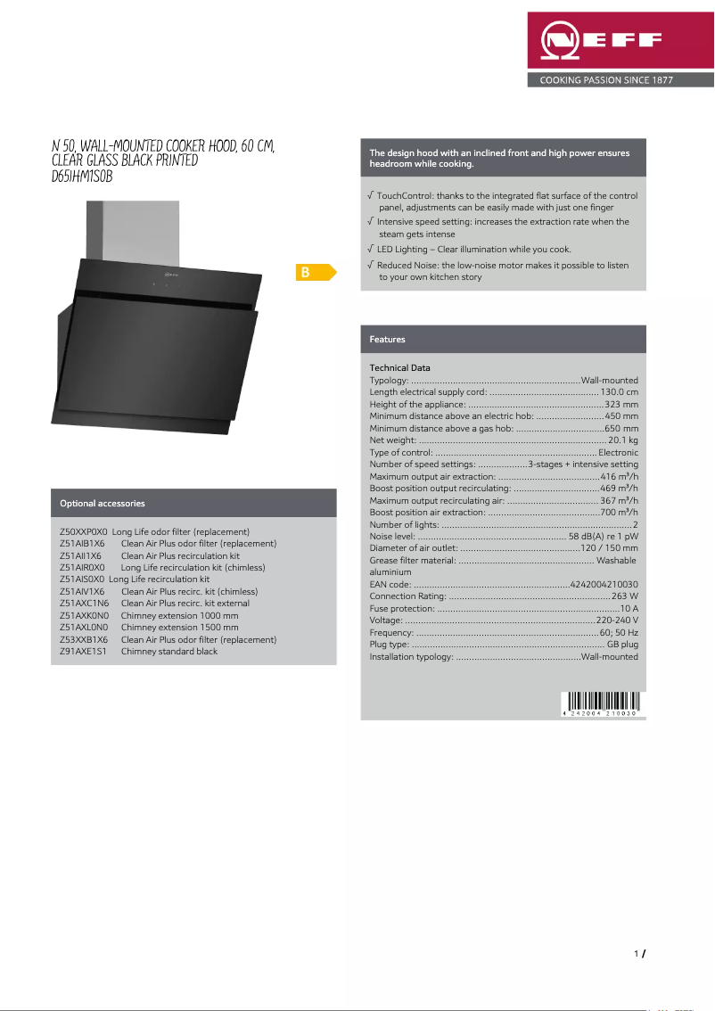 Imagen de la primera página del manual del dispositivo D65IHM1S0B