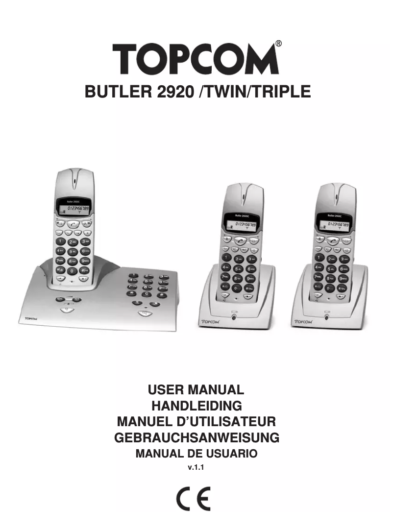 Imagen de la primera página del manual del dispositivo Butler 2920