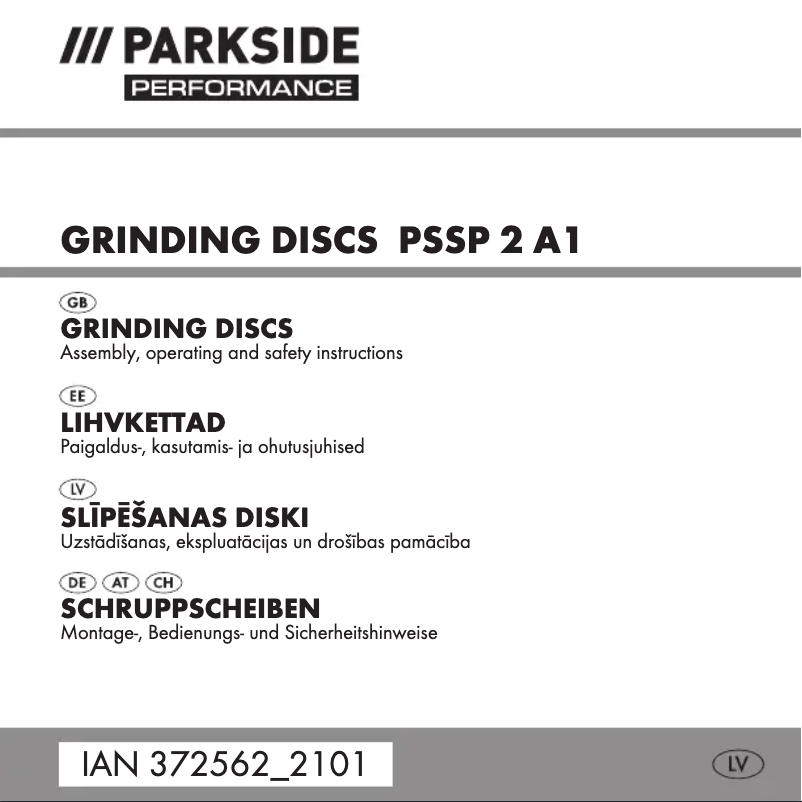 Página 1 del manual Manual de usuario Parkside PSSP 2 A1