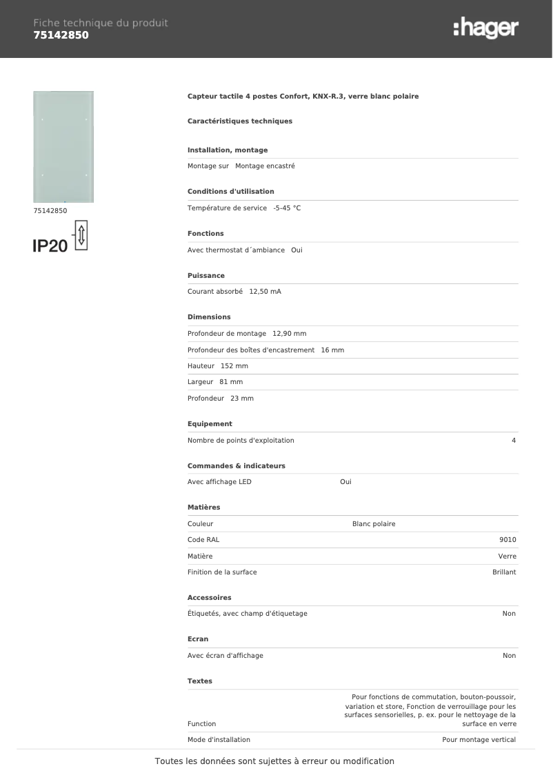 Imagen de la primera página del manual del dispositivo 75142850