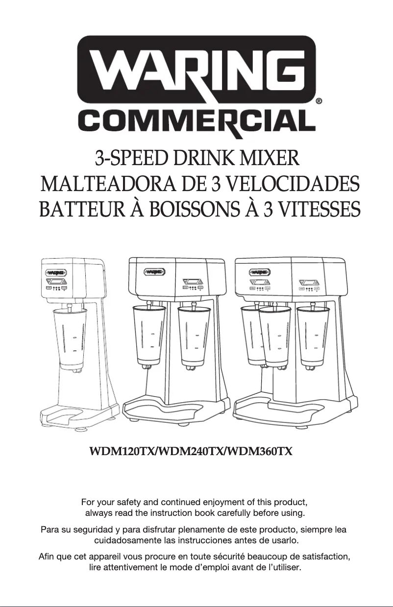 Página 1 del manual Manual de usuario Waring Commercial WDM120TX