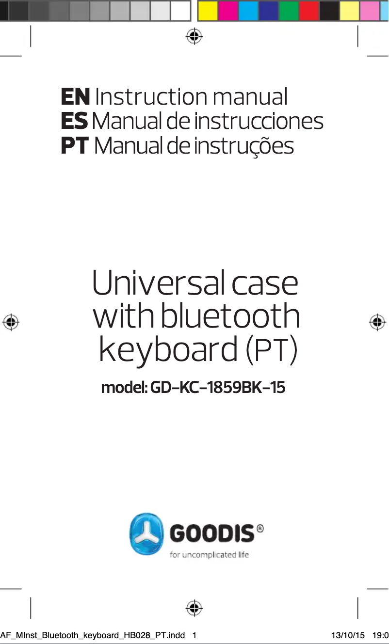 Página nº 1 - Manual de usuario Goodis Capa GD-KC-1859K-15