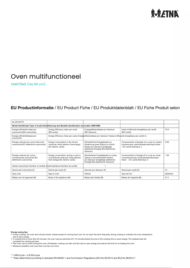 Imagen de la primera página del manual del dispositivo OM670MZ