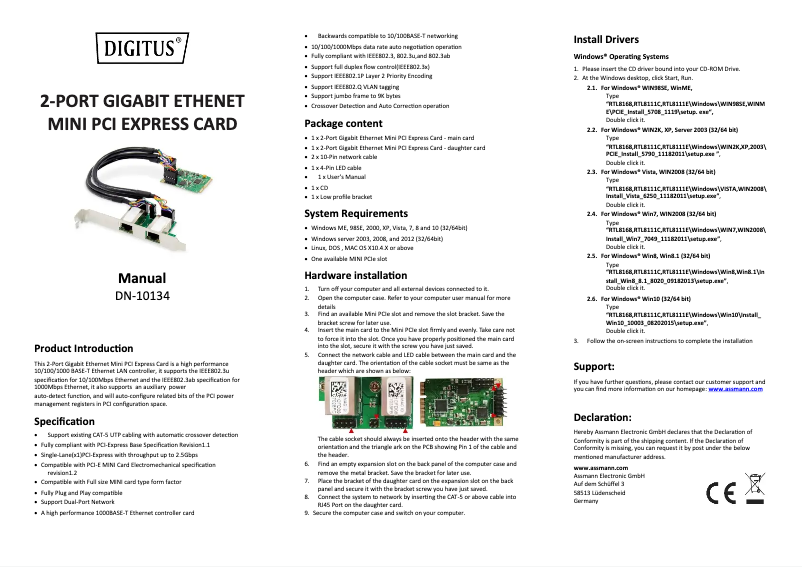 Página nº 1 - Manual de usuario Digitus DN-10134