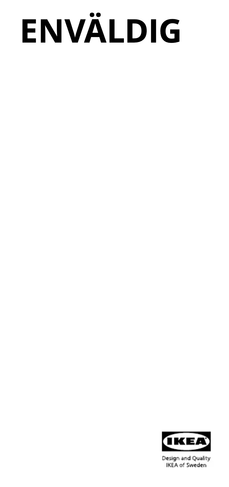Imagen de la primera página del manual del dispositivo ENVÄLDIG 405.115.27