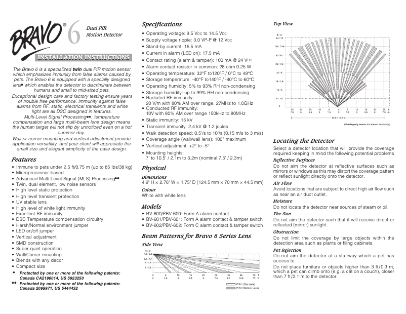 Página 1 del manual Manual de usuario DSC BV-600