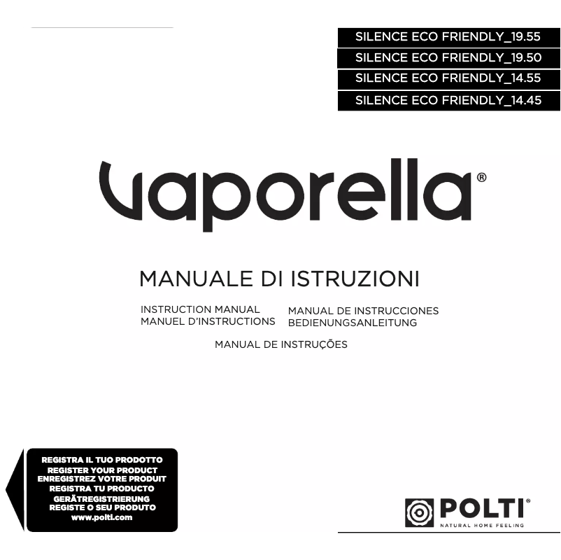 Página nº 1 - Manual de usuario Polti Vaporella Silence ECO Friendly 14.55