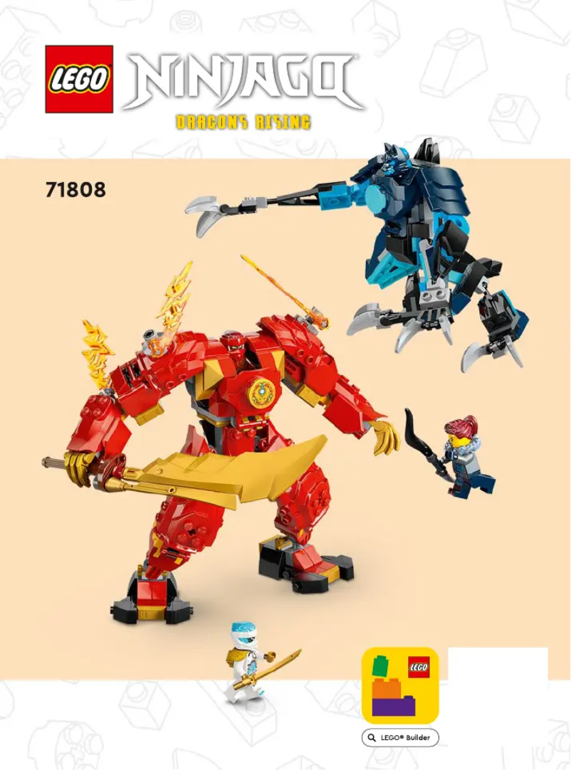Página 1 del manual Instrucciones visuales Lego Ninjago Dragons Rising 71808