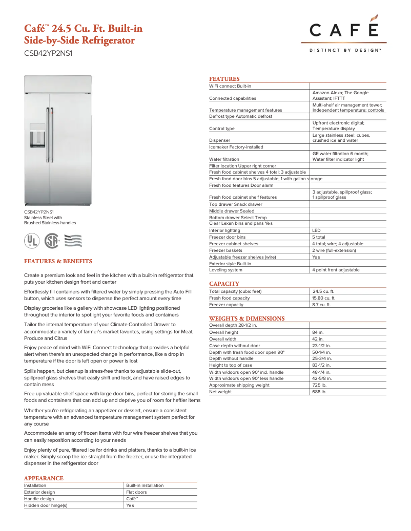 Imagen de la primera página del manual del dispositivo CSB42YP2NS1